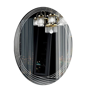 NYDZDM Bagno Specchio a Parete Nordic Ovale Montato lavandino Specchio Specchio del Bagno Trucco/Spessore di 5 mm/Formato 60 * 80cm