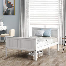 Wealthgirl - Struttura letto in legno con testiera e pediera, per cameretta dei bambini, colore: avorio
