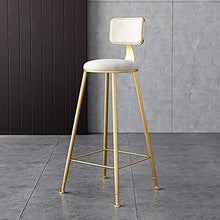 FACC Sgabelli da Bar Velluto, Sgabello da Bar Alto, Sgabelli da Bar Moderni, Sgabelli Bar Bianchi, con Sedile Posteriore E Rotondo, per Kitchen Dining Living Bistro Pub