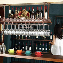 CCLLA Scaffale per Vino da Parete, portabicchieri sospeso, portaoggetti per mensole a Muro, portabottiglie Rustico, Design Industriale per la casa