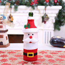 Amosfun Sacchetto di Copertura Bottiglia di Natale 3 Pezzi Vestito da Copertura Maglioni di Vino Pupazzo di Neve Renna Santa per brutte Decorazioni per la Festa di Natale