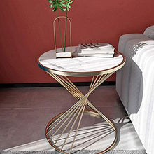 H-CAR Nordic Light Luxury Tavolino da caffè Piccolo Libri Rotondo Semplice Divano in Marmo Comodino Comodino Luce mobili angolari di Lusso