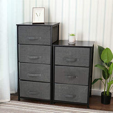 YOURLITEAMZ - Cassettiera verticale a 3 cassetti, con struttura in metallo, piano in legno, organizer in tessuto non tessuto, per abbigliamento, maglioni, jeans, coperte, colore: Nero