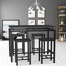 DAKEUR Set Tavolo e sgabelli da Bar unità da Bar per la casa 5 Pezzi Set Sala da Pranzo Sgabelli da Bar e Tavolo da Colazione Set Tavolo e sedie da Cucina Set 4 tavoli e sedie salvaspazio Set 4 per