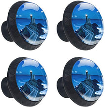 Faro del Petit Minou Pomelli per Porta Set di 4 Pomelli per Mobili Manopole per Cassetti Cucina Armadio Vetro