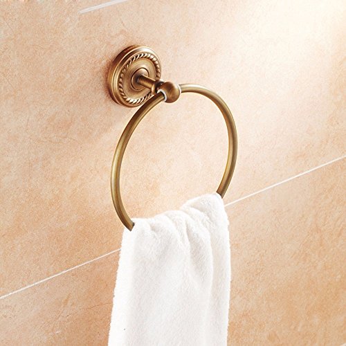 MBYW Portasciugamani Moderno Minimalista Portasciugamani Elegante per Il Bagno di Moda Portasciugamani Tondo Antico, portasciugamani da Bagno in Rame, portasciugamani portaoggetti in Metallo Europeo