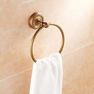 MBYW Portasciugamani Moderno Minimalista Portasciugamani Elegante per Il Bagno di Moda Portasciugamani Tondo Antico, portasciugamani da Bagno in Rame, portasciugamani portaoggetti in Metallo Europeo
