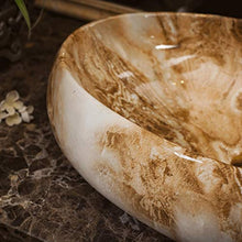 lilili Lavabo da Appoggio Lavabo in Ceramica, Lavabo sopra Lavabo da Appoggio Simil Marmo Arte Bacino Europeo 63x42x13cm (Color : There Are Accessories)