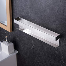 YIGII Porta Asciugamani Ospiti - Mensole Portasciugamano da Bagno Porta Salviette Adesivo per Riporre Gli Asciugamani Ospite, 40CM, Acciaio Inox
