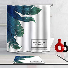 LIYAN Combinazione Bagno. Immagini Chiare E Colori Vivaci Rendono Il Tuo Bagno Pieno di Vita. Accessori da Bagno. Foglie di Palma Verdi.