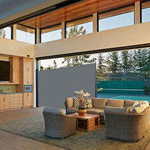 FCH Tenda da sole laterale 160 x 300 cm (A x L), protezione dagli sguardi indiscreti, tenda a rullo laterale, per balcone, terrazza, giardino, 160 x 300 cm, colore grigio scuro