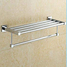 PYROJEWEL Bar a Parete Quadrata Rail a Parete Rack Appendiabiti in Acciaio Inox cremagliera mensola del Bagno Doppia cremagliera mensola da Bagno