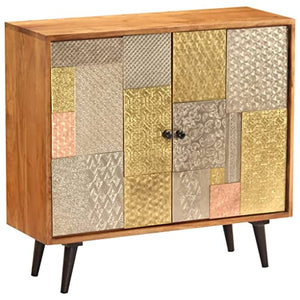 vidaXL Legno Massello di Acacia Credenza Vintage Armadietto Madia Arredo Casa