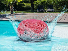 Soma Pouf da Esterni, 100% Impermeabile, Effetto Maglia Grossa, Ø 55 cm, Extra Alto 37 cm, per Esterni (Larghezza x Altezza x Lunghezza), 55 x 37 x 55 cm, Rosa