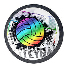 Calcio arcobaleno 4 PCS Pomelli per Porta, Pomolo per Mobile, Pomelli per Mobili con Viti, Maniglia per Armadietto, Pomelli per Porta, Pomelli per Cassetti per Porta, Armadio, Cassetto e Credenza