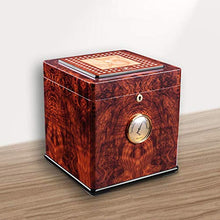 100 Cigar Humidor Dispositivo Di Raffreddamento Household Sigaro Idratante Governo Legno Di Cedro Piano Verniciatura Doppio Spazio Esterno Igrometro Handmade ( Color : Red , Size : 26*26*28.8cm )
