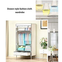 JHDDP3. Semplice Armadio Multifunzione Multifunzione Armadio in Tessuto Singolo con 2 cassetti di stoccaggio e Elevato Design del Piede for dormitorio Camera da Letto (170 * 45 * 90 cm) (Color : B)