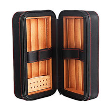 Caishuirong Cigar Box di stoccaggio Pelle Legno di Cedro Allineato Cigar Humidor può Tenere 6 Sigari Come Regalo Portatile di Viaggio Cigar Box Perfetto da Usare in Ufficio e Camera da Letto