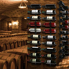 Yaheetech Portabottiglie Vino da Parete Ferro Scaffale Metallo Vino Porta 10 Bottiglie 126 cm Mobile Esposizione Vino Nero