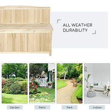 Panchina Contenitore da Giardino 115x45x75 cm in Legno Naturale