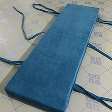 Cuscino per panca lunga 2 3 4 posti, antiscivolo, rimovibile e lavabile, per mobili interni ed esterni (blu, 80 x 30 cm)