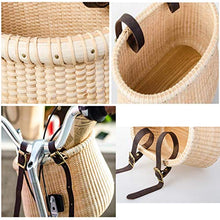 MAHFEI-Cestini Portaoggetti Cesto in Rattan Cestino della Bicicletta Cesto Appeso Cesto di Verdure Stile Casale Tessuto A Mano Raffinatezza Indossare (Color : Natural 29x20x18cm, Size : 1PCS)