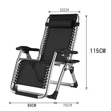 CGF- Sedie a sdraio Pieghevoli Sedia Pieghevole Sedia da Salotto Portatile Zero Gravity Facile Regolazione Multi-Angolo Pieghevole per Interni ed Esterni