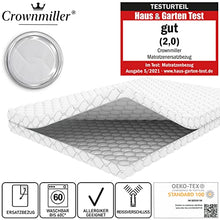 Crownmiller Coprimaterasso in microfibra, 70 x 140 cm, per materassi da 8 a 12 cm, lavabile a 60 °C, chiusura lampo su 4 lati