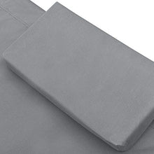 Tidyard Lettino Prendisole con Baldacchino e Cuscino Grigio, Lettino Prendisole, Lettini da Giardino, Sedie a Sdraio da Giardino 200 x 90 x 112 cm