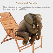 Sedie a sdraio Sedie a Dondolo Sedie Pieghevoli 3 in 1 bambù Sedia Reclinabile Pieghevole, Oversize Patio con Bracciolo/Pedale Telescopico, Balcone Soggiorno Camera da Letto
