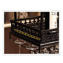 MFLASMF Fence Wine Glass Rack, Glass Rack, Wine Glass Rack, Hanging Wine Rack,Bar Wine Glass Rack, Upside Down Bar Wine Glass Hanger (Color : Black, Size : 60 * 35cm)