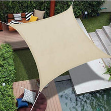TRITTHOCKER 3 * 3, Tenda a Vela, Impermeabile Panno dello Schermo di Oxford, Adatto per Esterno Cortile Cortile terrazza con Giardino di Sabbia baldacchino,Beige