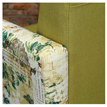 HongTeng Divani Sofà di Legno Solido del Singolo del sofà del sofà del Salone della Camera da Letto del sofà del Salotto di Legno Solido 52 × 71cm (Color : Green, Size : B)