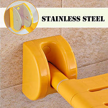 Parete-montato In Plastica Pieghevole Doccia Sedile Bagno,pieghevole Goccia-foglia Sgabello Cambiare Panca Per Scarpe Impermeabile Bagno Sedile Porta Ingresso Giallo 39.5x40x48cm(16x16x19inch)