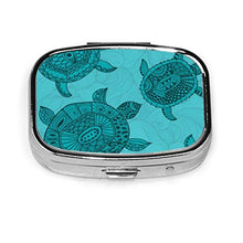 Scatola quadrata per pillole medicinali Beach House Sea Turtle Fashion Organizer per pillole da viaggio per integratori di vitamine