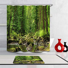 LIYAN Combinazione Bagno. Immagini Chiare E Colori Vivaci Rendono Il Tuo Bagno Pieno di Vita. Accessori da Bagno. Foresta Verde. Streaming.