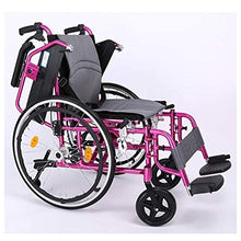 Carrozzine Semoventi, Trasportabili da Viaggio, Leggere Pieghevoli Portatili Semoventi con Poggiapiedi Comfort Cuscino del Sedile Senior/Disabili Trolley in Lega di Alluminio Senior/Disabili A