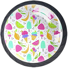 Dessert Dolce Gelato Alla Frutta Pomelli per Porta Set di 4 Pomelli per Mobili Manopole per Cassetti Cucina Armadio Vetro