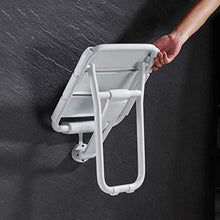 AGGF Sgabelli da Bagno Pieghevoli da Parete Sgabelli da Bagno Sgabello da Bagno Sgabello da Bagno 0114 (Colore: Bianco)