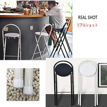 Sgabello da Bar -Sedia da Bar Pieghevole -sedie Pieghevoli da Esterno Giardino,con Schienale Coprisedile,Senza Braccioli, 60-75cm Counter Height,Casa Cucina Metal Lavoro Sgabelli Alti