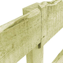 vidaXL 2x Legno di Pino Impregnato FSC Pannelli di Recinzione a 2 Sbarre Immarcescibile con Montanti Recinto Giardino Palizzata 510x90 cm