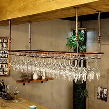 JHGJBJ Portabottiglie Portabottiglie da Vino A Soffitto Portabottiglie da Vino ， Portabicchieri in Ferro da Appendere ， Portabicchieri Rustici in Altezza Regolabile ， per Cucina, Bar, Ristorante