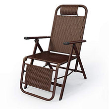 Soul Case Sedia a gravità Zero, Sedia in Rattan, Angolo reclinabile Libero con Serratura, Sedia da Patio con Cuscino Sagomato, Sedia reclinabile Pieghevole, Supporto Fino a 350 libbre (Marrone)