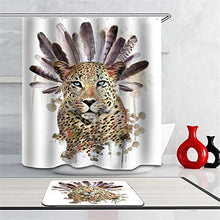 LIYAN Combinazione Bagno. Immagini Chiare E Colori Vivaci Rendono Il Tuo Bagno Pieno di Vita. Accessori da Bagno. Leopardo. Piuma.