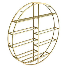 Portabottiglie rotondo, portabottiglie per vino semplice a parete, portabottiglie per vino/d'oro / 70×11×70cm