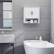 homcom Armadietto 2 Ripiani Montabile a Parete da Parete Cucina Bagno Legno 60x19,8x58cm Bianco