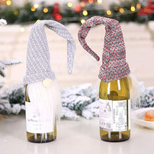 Angoily 2 Pezzi GNOME Bottiglia Toppers Cappello di Babbo Natale Vino Bottiglia Toppers Natale Argenteria Titolare Xmas Stoviglie Titolare per La Cena di Festa Decorazioni da Tavola