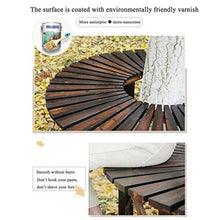 Panchina semicircolare in legno massello anticorrosivo da giardino da 120 cm, decorazione da giardino per esterni terrazza per il tempo libero sedia da parco, adatta per cortile, giardino, pastorale