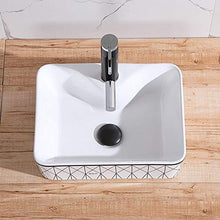 Feixunfan Lavabo Bagno Art Rettangolare Lavandino del Bagno Mobile Vanity WC WC per Il Ristorante Dell'hotel (Color : Rectangle B, Size : 48x37x13cm)
