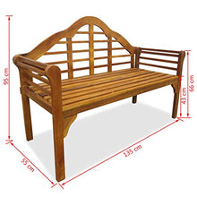 FAMIROSA Panchina da Giardino 135 cm in Legno Massello d'Acacia
